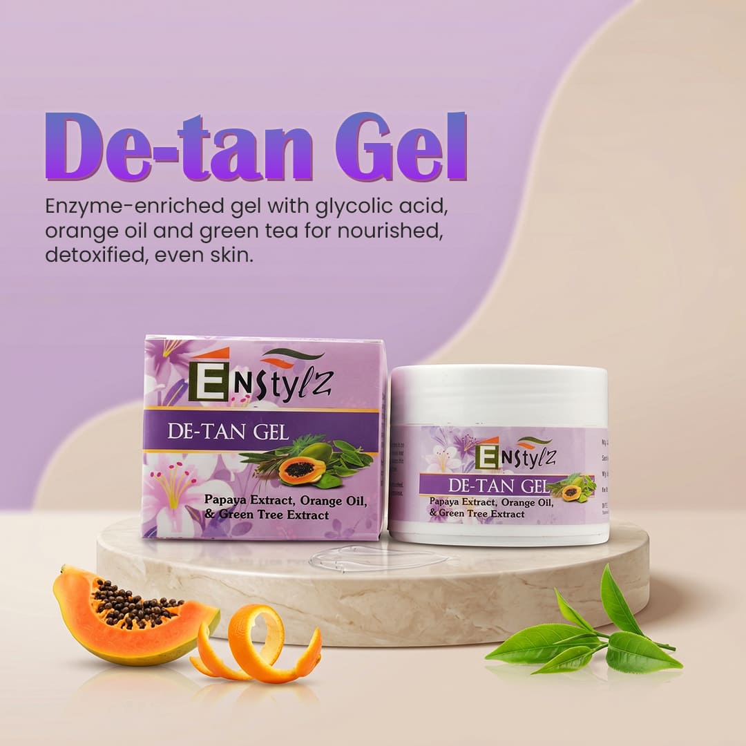 Enstylz De-Tan Gel with Glycolic Acid & Orange Oil - Image 2