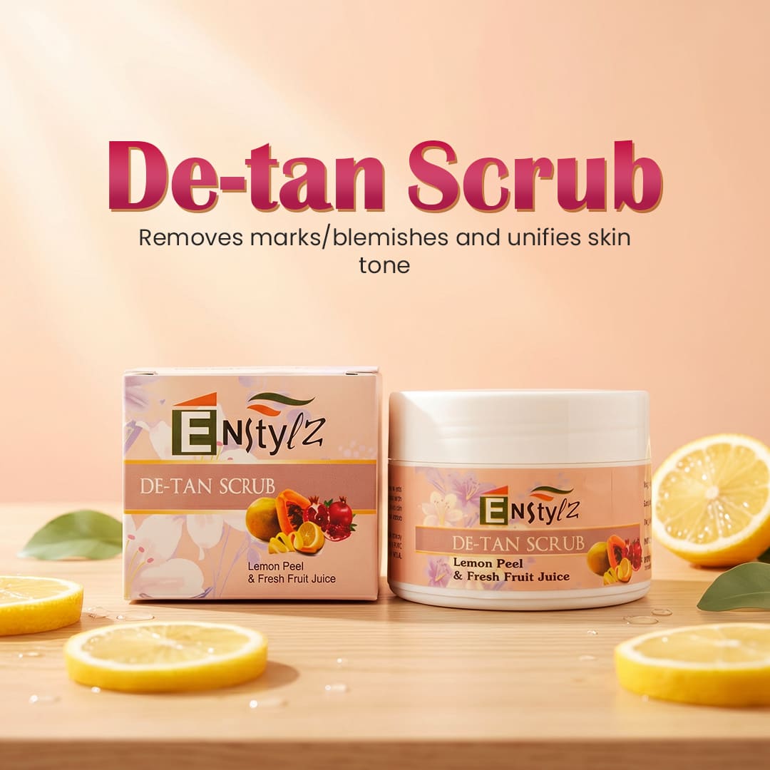 Enstylz De-Tan Scrub | AHA Exfoliating Face Scrub - Image 2