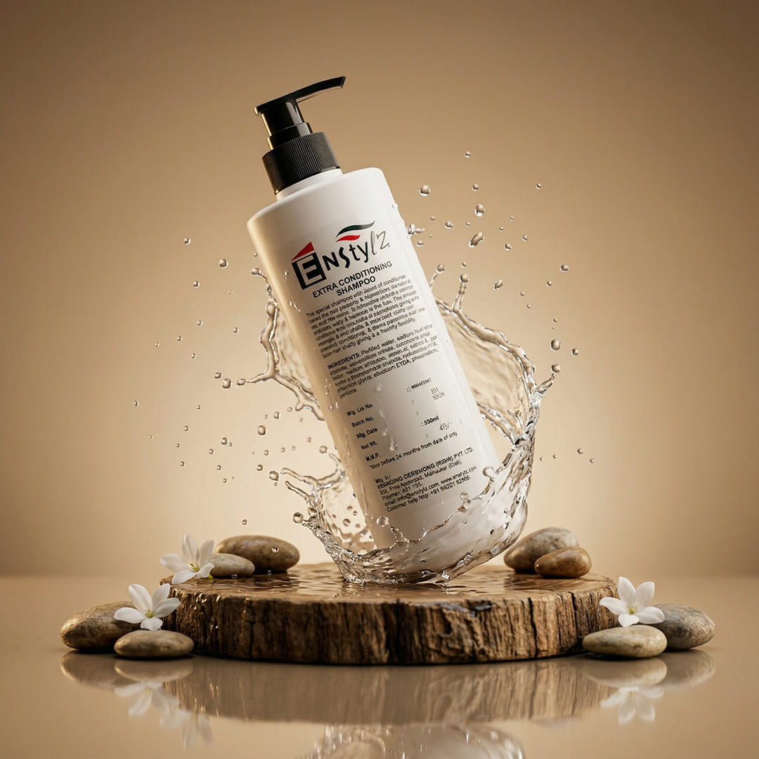 Enstylz Extra Conditioning Shampoo with Argan Oil | Adds Volume & Shine | For All Hair Types - Image 2