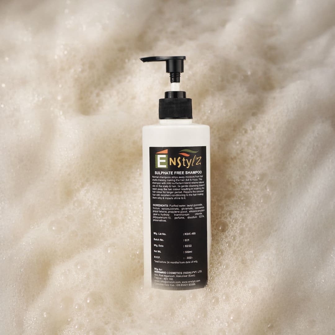 Enstylz Sulphate Free Shampoo for Coloured Hair | Gentle Cleansing Formula | 200ml / 500ml - Image 3