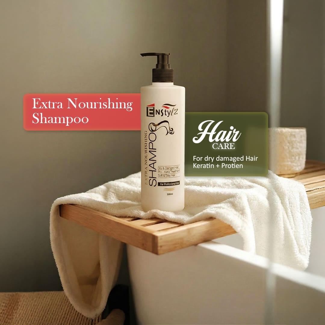 Enstylz Extra Nourishing Shampoo with Keratin & Natural Proteins | Repair for Dry & Damaged Hair | 200ml / 500ml - Image 2
