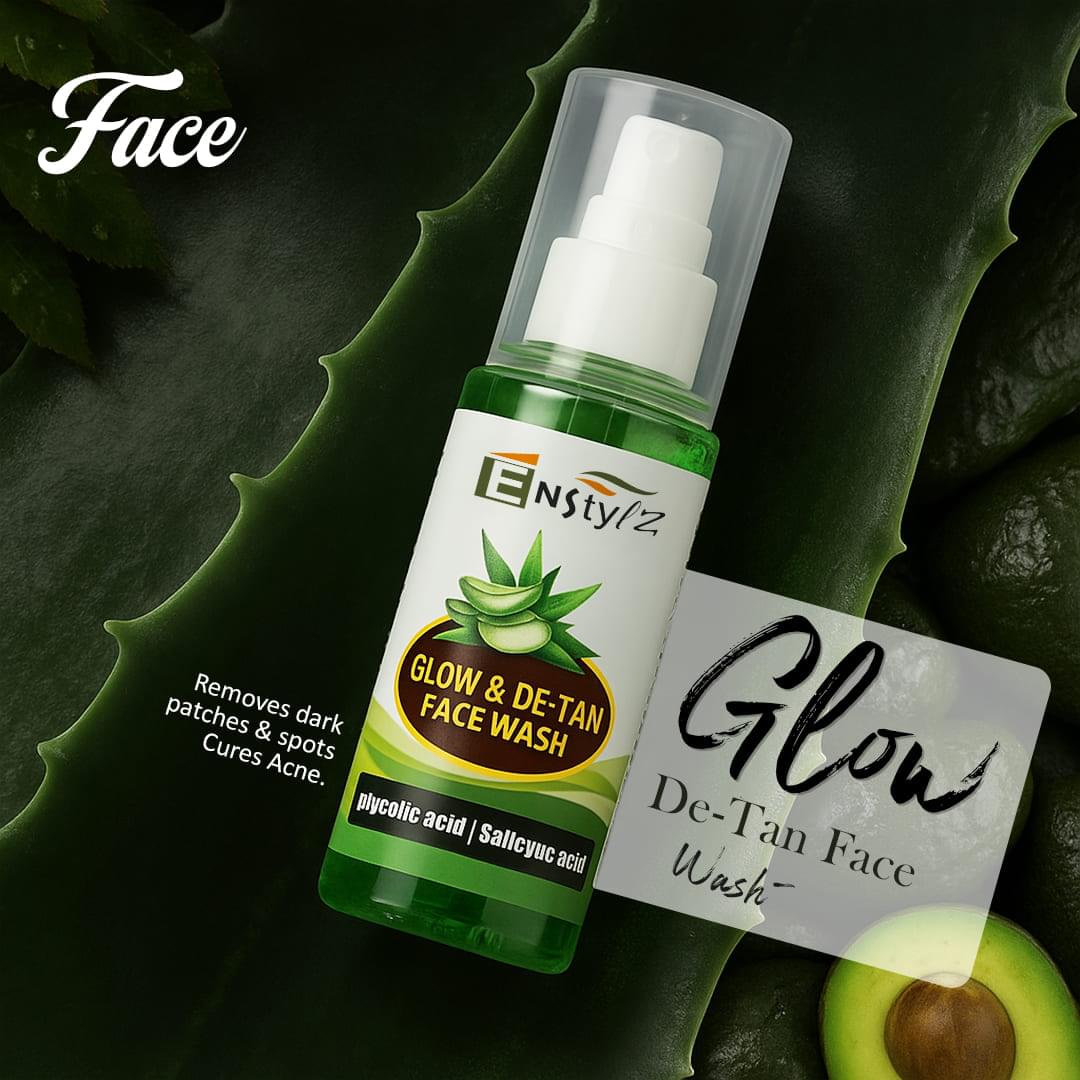 Enstylz Glow & De-Tan Face Wash with Glycolic Acid & Salicylic Acid - Image 2