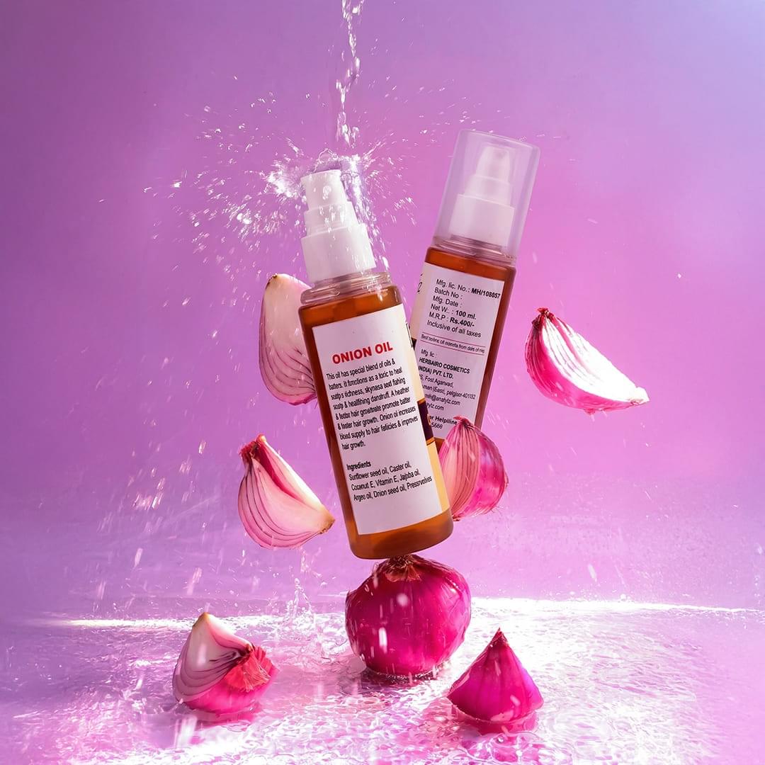 Enstylz Onion Hair Oil with Argan Oil | Hair Fall Control & Scalp Nourishment | 100ml - Image 3