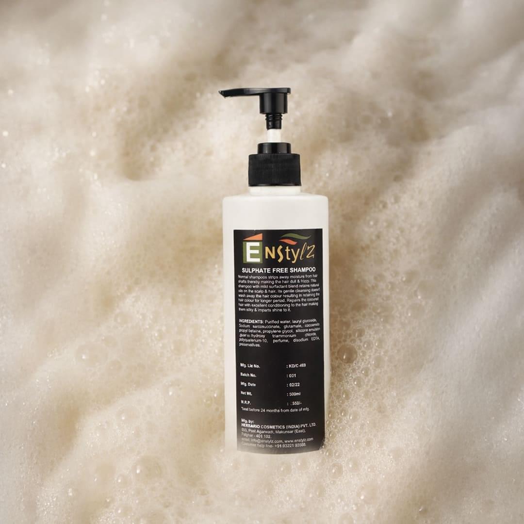 Enstylz Sulphate Free Shampoo for Coloured Hair | Gentle Cleansing Formula | 200ml / 500ml - Image 3
