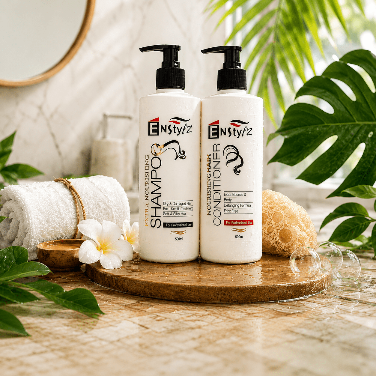 Buy Enstylz Hair Care Combo | Extra Nourishing Shampoo + Nourishing Hair Conditioner | 500ml Each