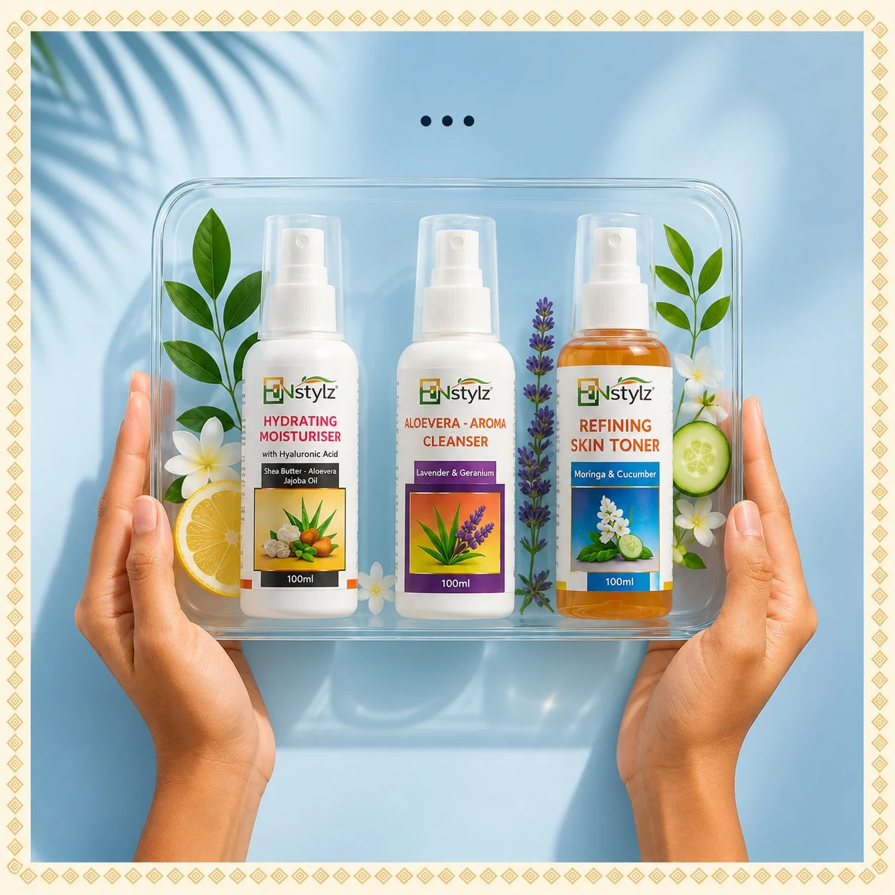 Enstylz Skin Care Combo Cleanser + Toner + Moisturiser