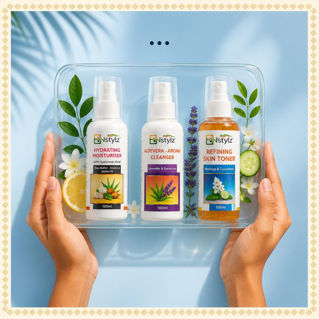 Enstylz Skin Care Combo Cleanser + Toner + Moisturiser