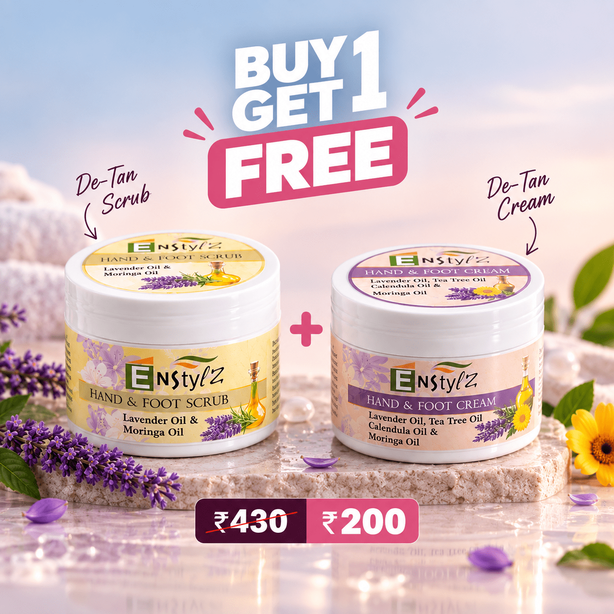 Enstylz Foot Scrub | Buy Scrub, Get Foot Cream Free Worth ₹195 - Image 4