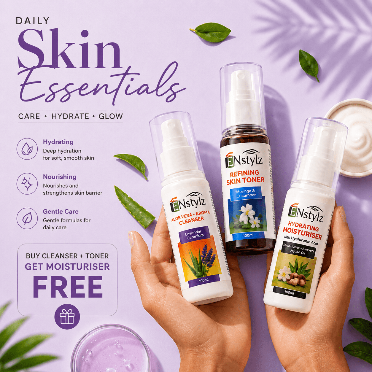 buy best cleanser toner and moisturiser