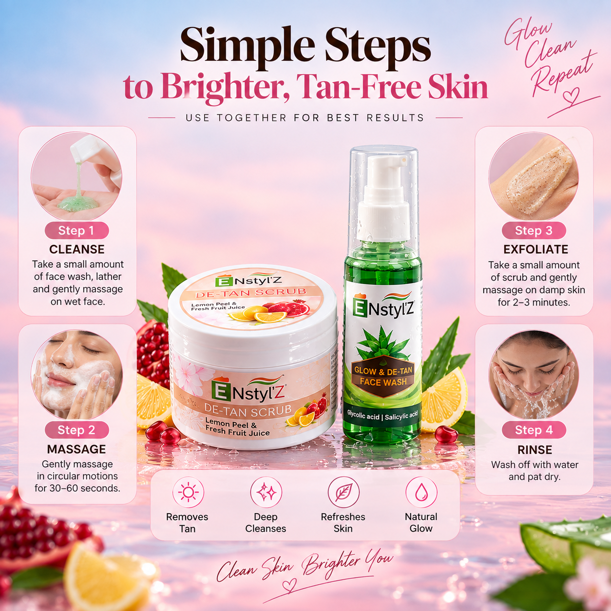 de tan facewash combo